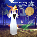 6 Feet Halloween Inflatable Blow Up Ghost with Pumpkin and LED Lights by LJGDeals