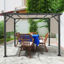16' x 8' 2Pcs Universal Replacement Canopy for Pergola Structure Sun Awning-Brown by LJGDeals