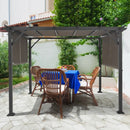 16' x 8' 2Pcs Universal Replacement Canopy for Pergola Structure Sun Awning-Brown by DirectDeals