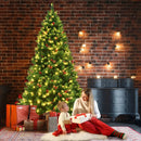 6.5 Feet Pre-lit Hinged Christmas Tree with LED Lights by DirectDeals