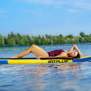 10 Feet Inflatable Stand Up Paddle Board 6 Inches Thick with Backpack Leash Aluminum Paddle by LJGDeals