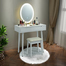 Touch Screen Vanity Makeup Table Stool Set with Lighted Mirror by LJGDeals