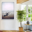 Moody Seascape Wall Art Canvas Print – Foggy Ocean Waves