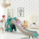 4-in-1 Kids Climber Slide Play Set with Basketball Hoop-Green by LJGDeals