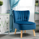 Armless Accent Chair Tufted Velvet Leisure Chair by LJGDeals