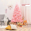 6 Feet Pink Artificial Hinged Spruce Full Christmas Tree with Foldable Metal Stand by LJGDeals