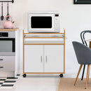 Kitchen Island on Wheels with Removable Shelf and Towel Rack by LJGDeals
