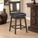 24 inch Swivel Upholstered Counter Height Bar Chair with Rubber Wood Legs by LJGDeals