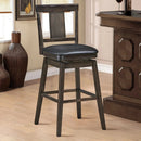 24 inch Swivel Upholstered Counter Height Bar Chair with Rubber Wood Legs by LJGDeals
