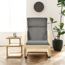 Modern Fabric Upholstered Bentwood Lounge Chair-Gray by LJGDeals