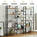 Vintage Triple Wide 5-Tier Bookcase Large Bookshelf Display Storage Shelf by LJGDeals