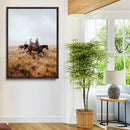 Golden Grassland Wall Art Canvas Print – Framed Western