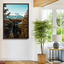 Mountain Landscape Wall Art Canvas Print – Framed Snowy