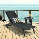 Aluminum Fabric Outdoor Patio Lounge Chair with Adjustable Reclining by LJGDeals