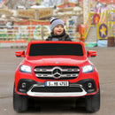 12V 2-Seater Kids Ride On Car Licensed Mercedes Benz X Class RC with Trunk-Red by LJGDeals