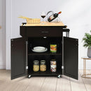 Utility Rolling Storage Cabinet Kitchen Island Cart with Spice Rack by LJGDeals