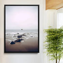 Moody Seascape Wall Art Canvas Print – Foggy Ocean Waves