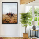 Golden Grassland Wall Art Canvas Print – Framed Western