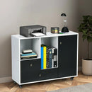 Lateral Mobile Filing Cabinet with 2 Drawers-Black by LJGDeals
