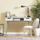 Stylish Computer Desk Workstation with 2 Drawers and Solid Wood Legs by LJGDeals