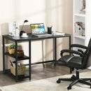 47 Inch Computer Desk Office Study Table Workstation Home with Adjustable Shelf Black by LJGDeals