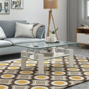 Rectangle Glass Coffee Table with Metal Legs for Living Room by LJGDeals