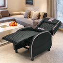 Massage Gaming Recliner Chair with Headrest and Adjustable Backrest for Home Theater by LJGDeals