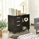 3-Drawer Mobile Lateral File Cabinet Printer Stand by LJGDeals