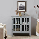 Glass Door Sideboard Console Storage Buffet Cabinet by LJGDeals