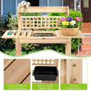 Garden Potting Bench Workstation Table with Sliding Tabletop Sink Shelves by DirectDeals