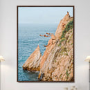 Cliff Divers Wall Art Canvas Print – Oceanfront Cliffs Waves
