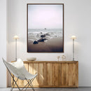 Moody Seascape Wall Art Canvas Print – Foggy Ocean Waves