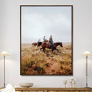 Golden Grassland Wall Art Canvas Print – Framed Western