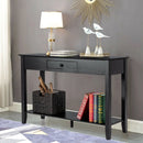 Console Sofa Side Accent Table with Drawer Shelf-Black by LJGDeals