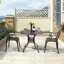 2 Pieces Durable Aluminum Dining Chairs Set with Armrests by LJGDeals