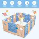 18-Panel Foldable Baby Playpen Kids Activity Center with Lockable Door by LJGDeals