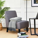 Modern Armless Accent Sofa Chair with Rubber Wood Legs by LJGDeals