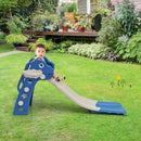 3-in-1 Kids Slide Baby Play Climber Slide Set with Basketball Hoop