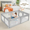 Extra-Large Safety Baby Fence with 50 Ocean Balls-Gray by LJGDeals
