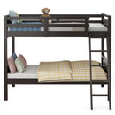 Twin Over Twin Bunk Bed Convertible 2 Individual Beds Wooden by LJGDeals