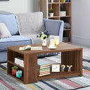 Coffee Table Sofa Side Table with Storage Shelves by LJGDeals