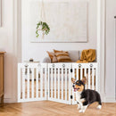 24 Inch Folding Wooden Freestanding Dog Gate with 360¬∞ Flexible Hinge for Pet by LJGDeals