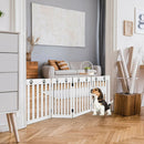 24 Inch Folding Wooden Freestanding Pet Gate Dog Gate with 360¬∞ Hinge by LJGDeals