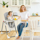 Folding Baby High Dining Chair with 6-Level Height Adjustment by LJGDeals