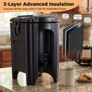 4.4 Gallons Insulated Beverage Dispenser with Ergonomic Handles Set of 2 by LJGDeals