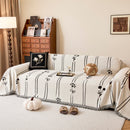Chenille Jacquard Sofa Throw Cover with Tassel Soft Thick Couch Protector Blanket