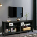 4-Cubby TV Stand for TV's up to 65 Inch with 3-Position Height Adjustable Shelf by LJGDeals