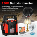 Jump Starter Air Compressor Power Bank Charger with LED Light and DC Outlet by LJGDeals