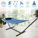 Hammock Chair Stand Set Cotton Swing with Pillow Cup Holder Indoor Outdoor by LJGDeals