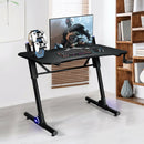 43.5 Inch Height Adjustable Gaming Desk with Blue LED Lights by LJGDeals